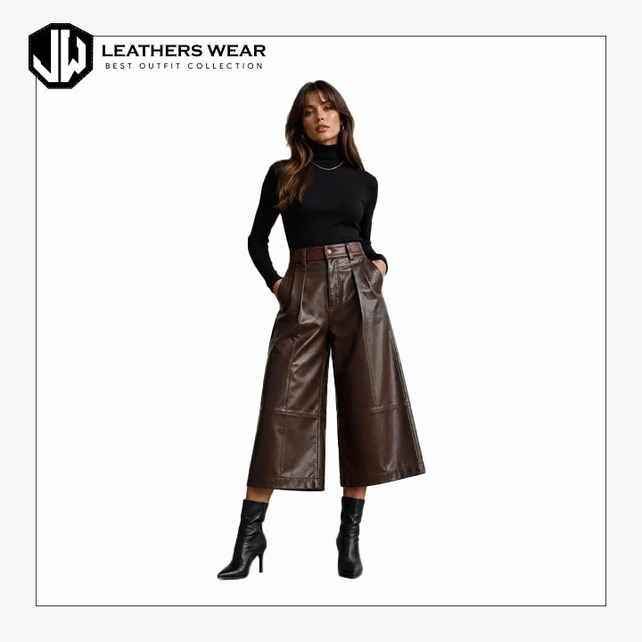 High Rise Leather Pants