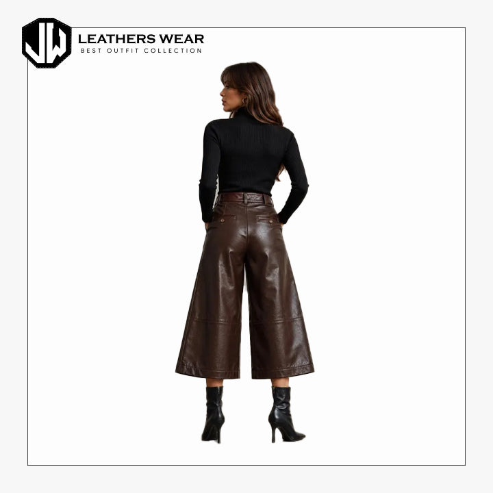 High Rise Leather Pants