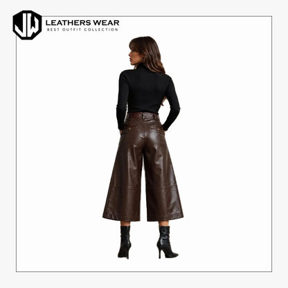 High Rise Leather Pants