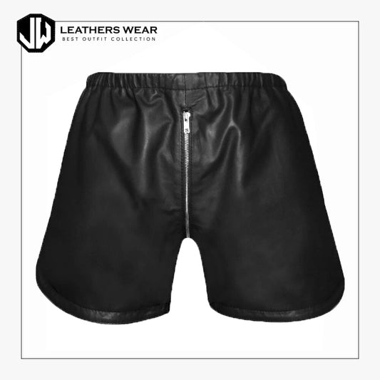 High Waisted Leather Shorts