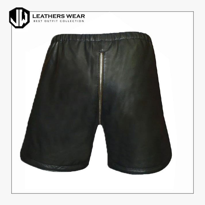High Waisted Leather Shorts