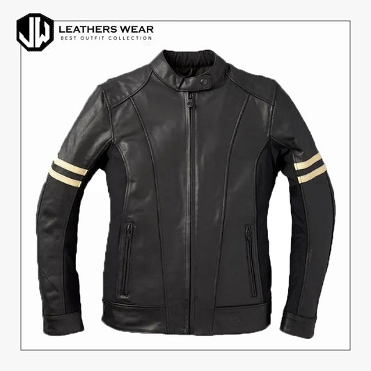 Indian Black Leather Riding Jacket