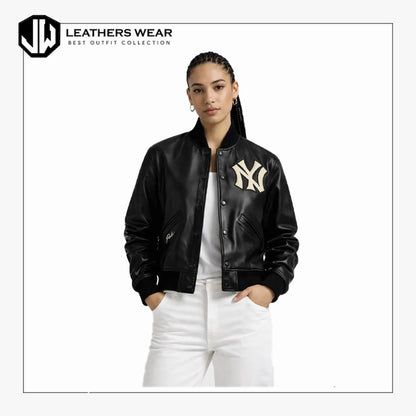 Inspired Leather Bomber Jacket