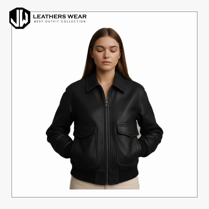 Ladies Leather Flying Jacket