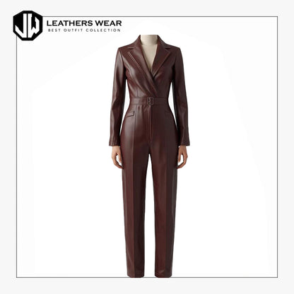 Ladies Leather Jumpsuit