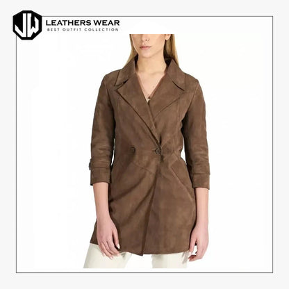 Ladies Leather Blazer Jacket