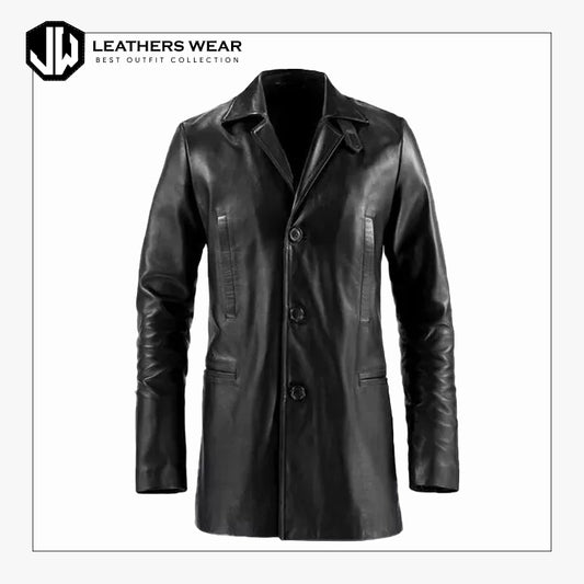 Lambskin Long Trench Coat