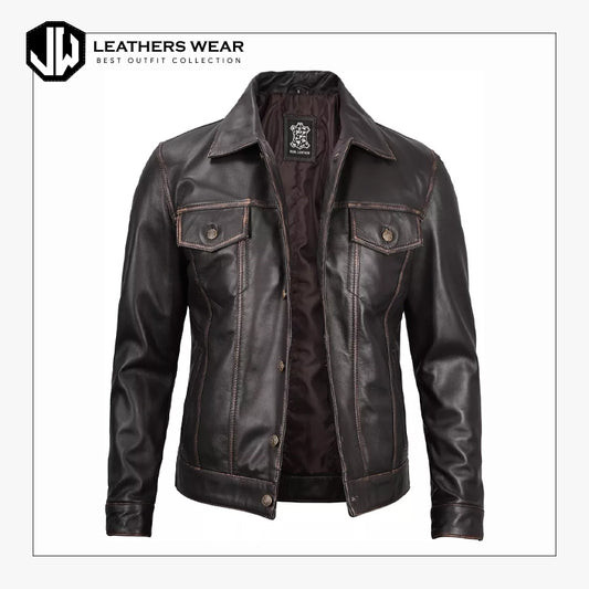 Lambskin Vintage Trucker Jacket