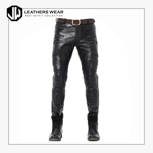 Leather Biker Pants