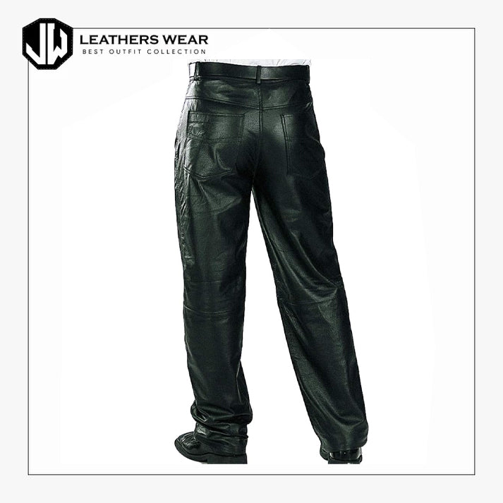 Leather Black Pants Mens