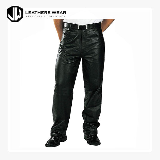 Leather Black Pants Mens