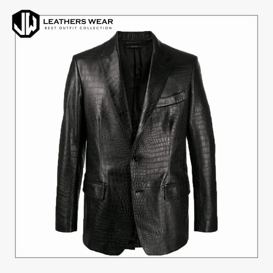 Leather Blazer Long