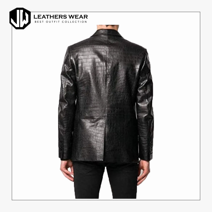 Leather Blazer Long