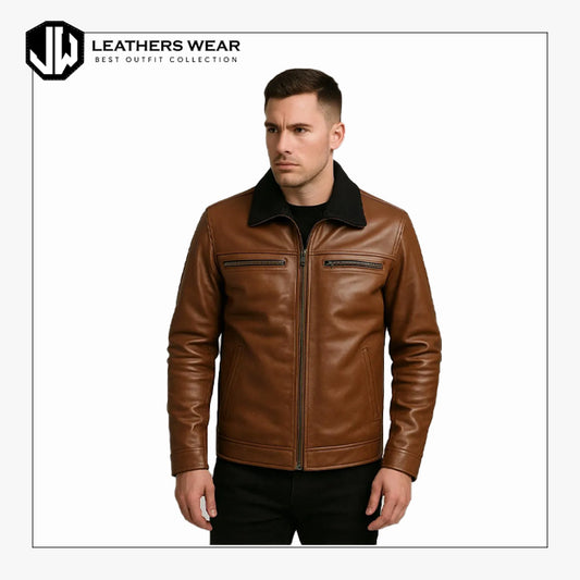 Leather Bomber Jacket