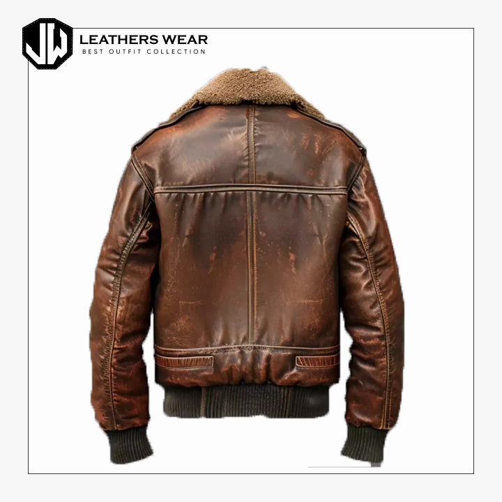 Leather Flight Bomber Jacket