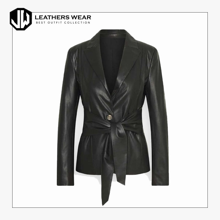 Leather Jacket Blazer Womens