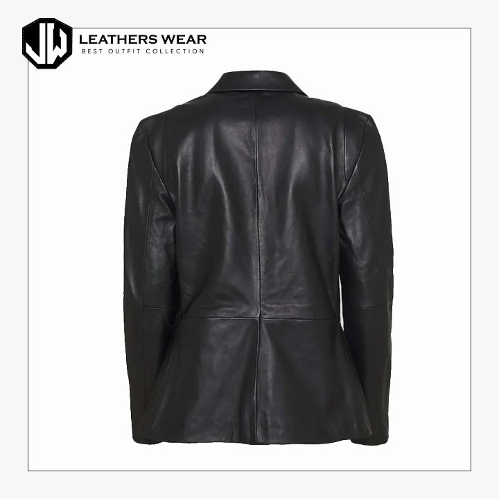 Leather Jacket Blazer Womens