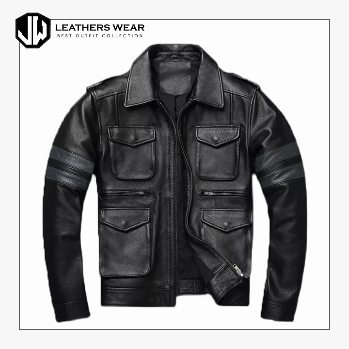 Leather Jacket Men Styling