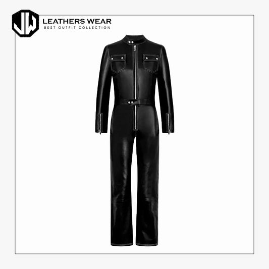 Leather Look Jumpsuit