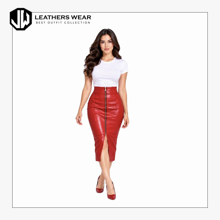 Leather Look Skirt
