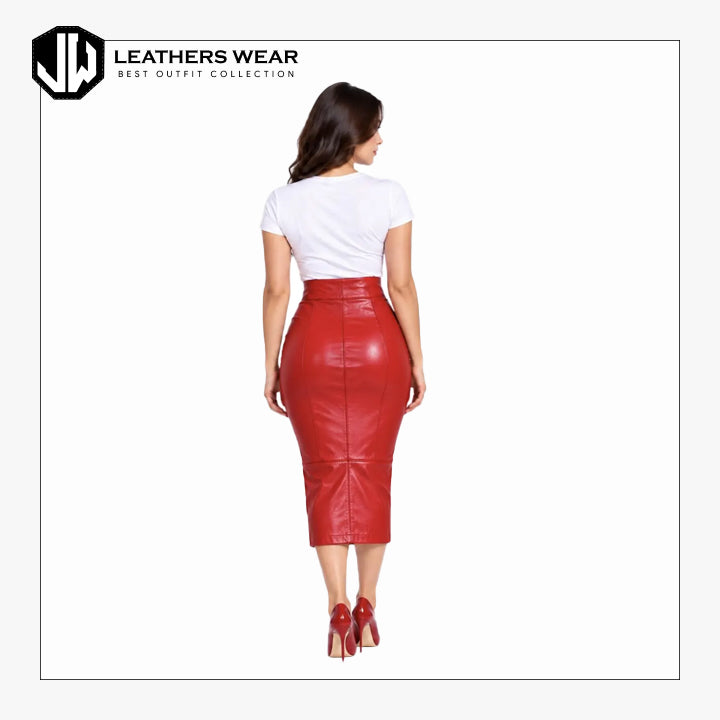 Leather Look Skirt