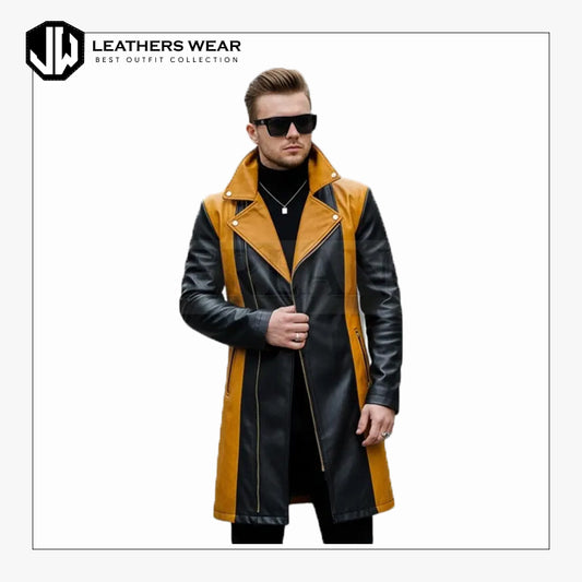 Leather Look Trench Coat