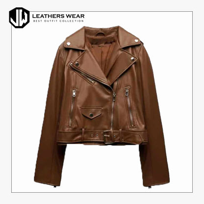 Leather Moto Jacket Women