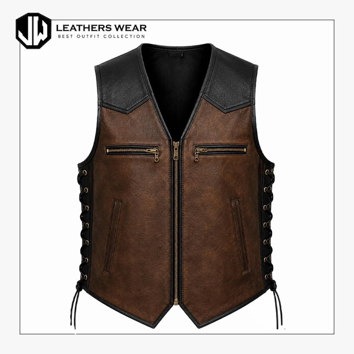 Leather Motorcycle Vest