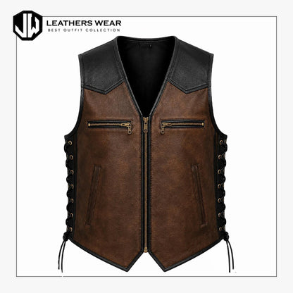 Leather Motorcycle Vest