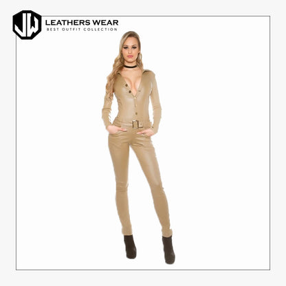 Leather Romper Jumpsuit