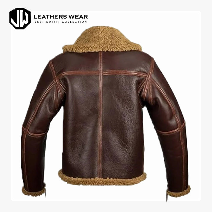 Leather Shearling Aviator Jacket