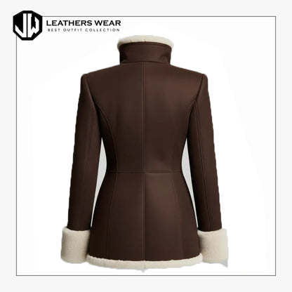 Leather Shearling Coats for Women