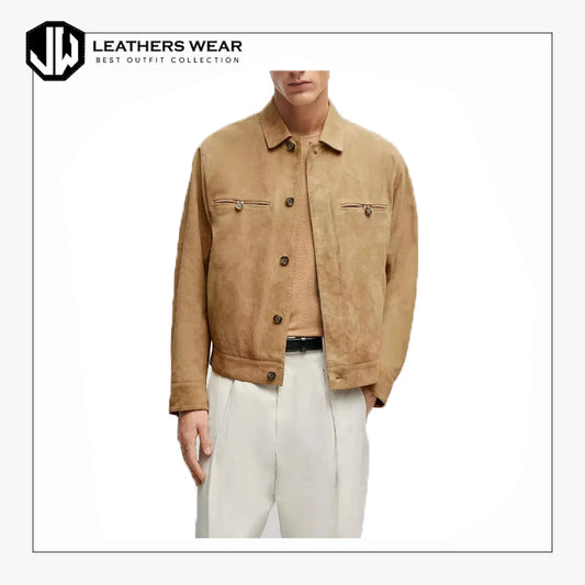 Leather Sherpa Trucker Jacket