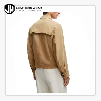 Leather Sherpa Trucker Jacket