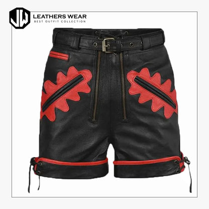 Leather Shorts Men