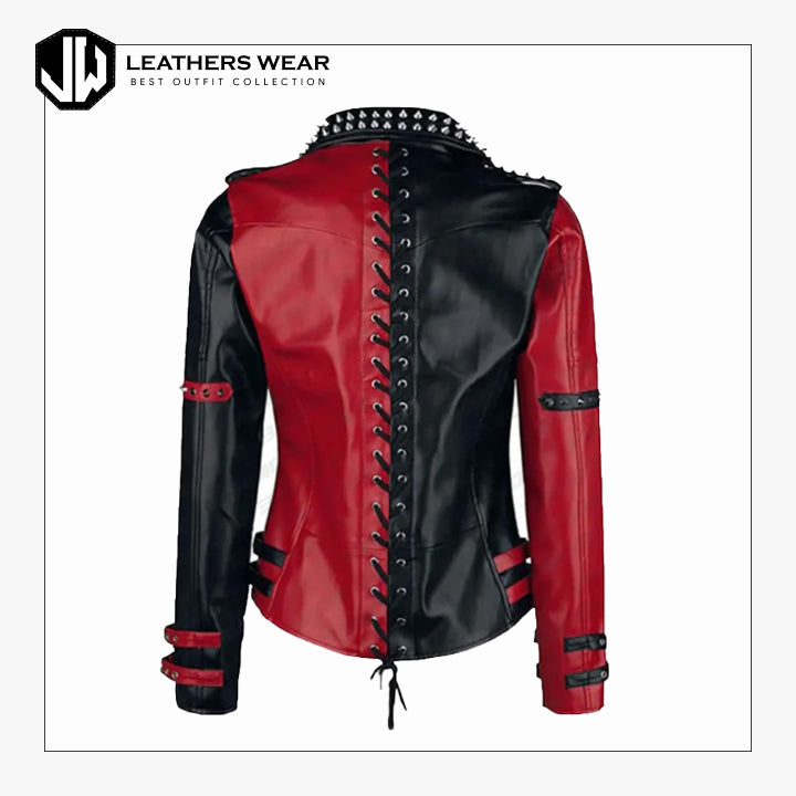 Leather Studded Jacket for Womens