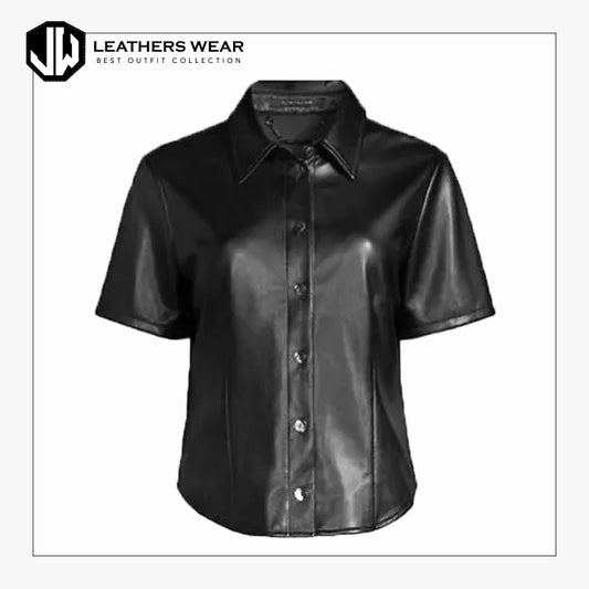 Leather T Shirt Womens