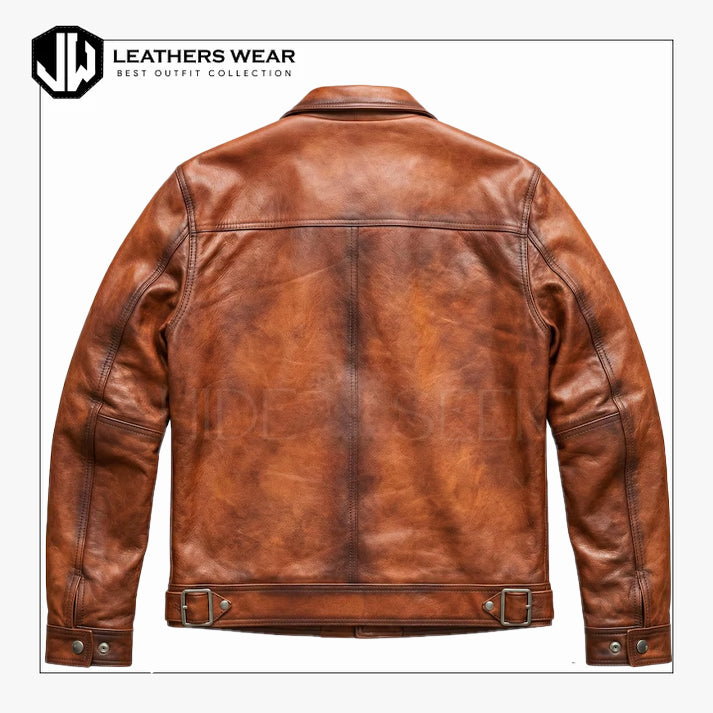 Leather Trucker Cowboy Jacket