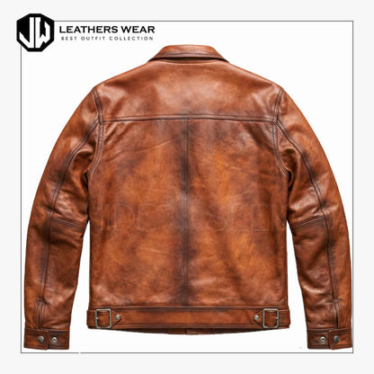 Leather Trucker Cowboy Jacket