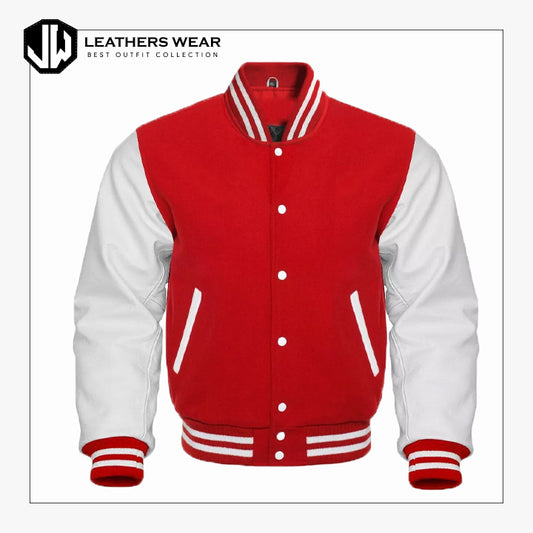 Leather Varsity Jacket Mens