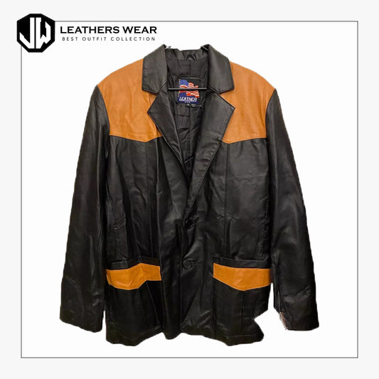 Leather Western Cowboy Coat