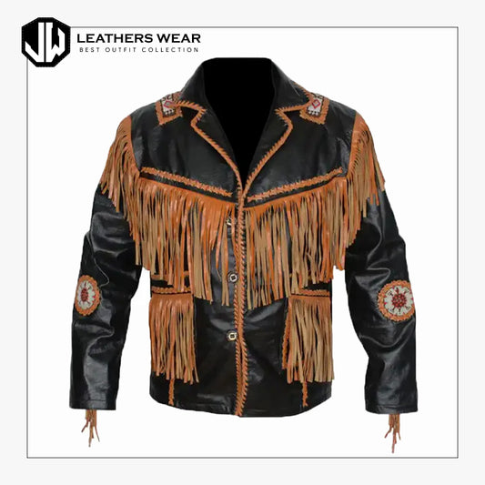 Leather Jacket Western American Style