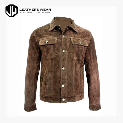 Leather Western Jacket Mens