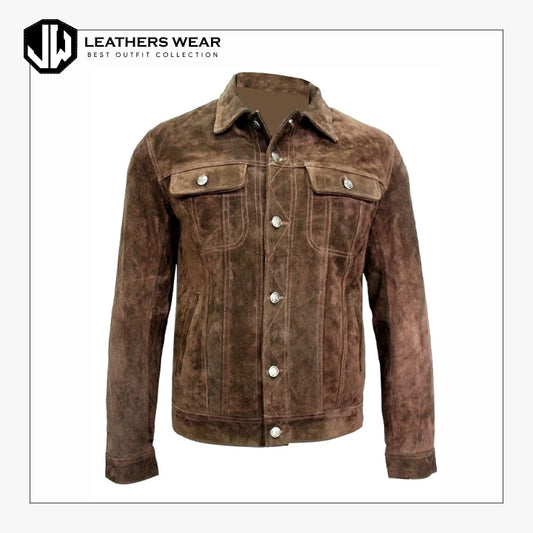 Leather Western Jacket Mens