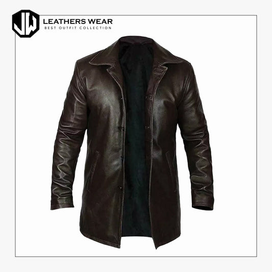 Long Leather Trench