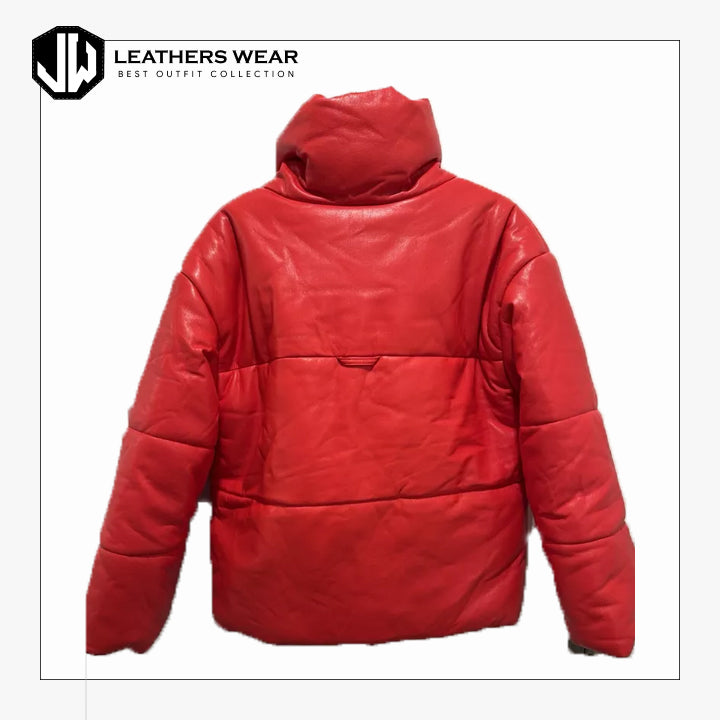 Long Puffer Red Coat