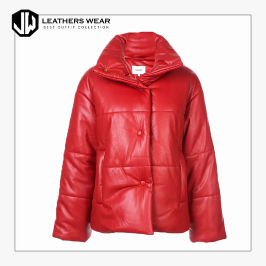 Long Puffer Red Coat