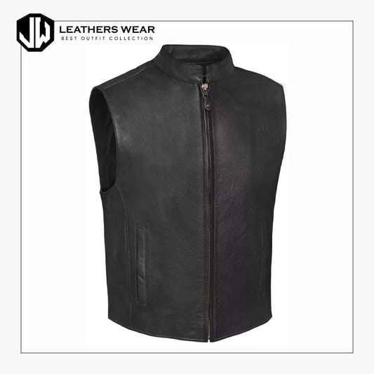 Men Lambskin 100% Leather Waistcoat