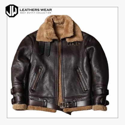 Men Sheepskin RAF Leather Jacket