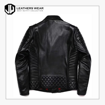 Men's Black Cafe Racer Leather Jacket